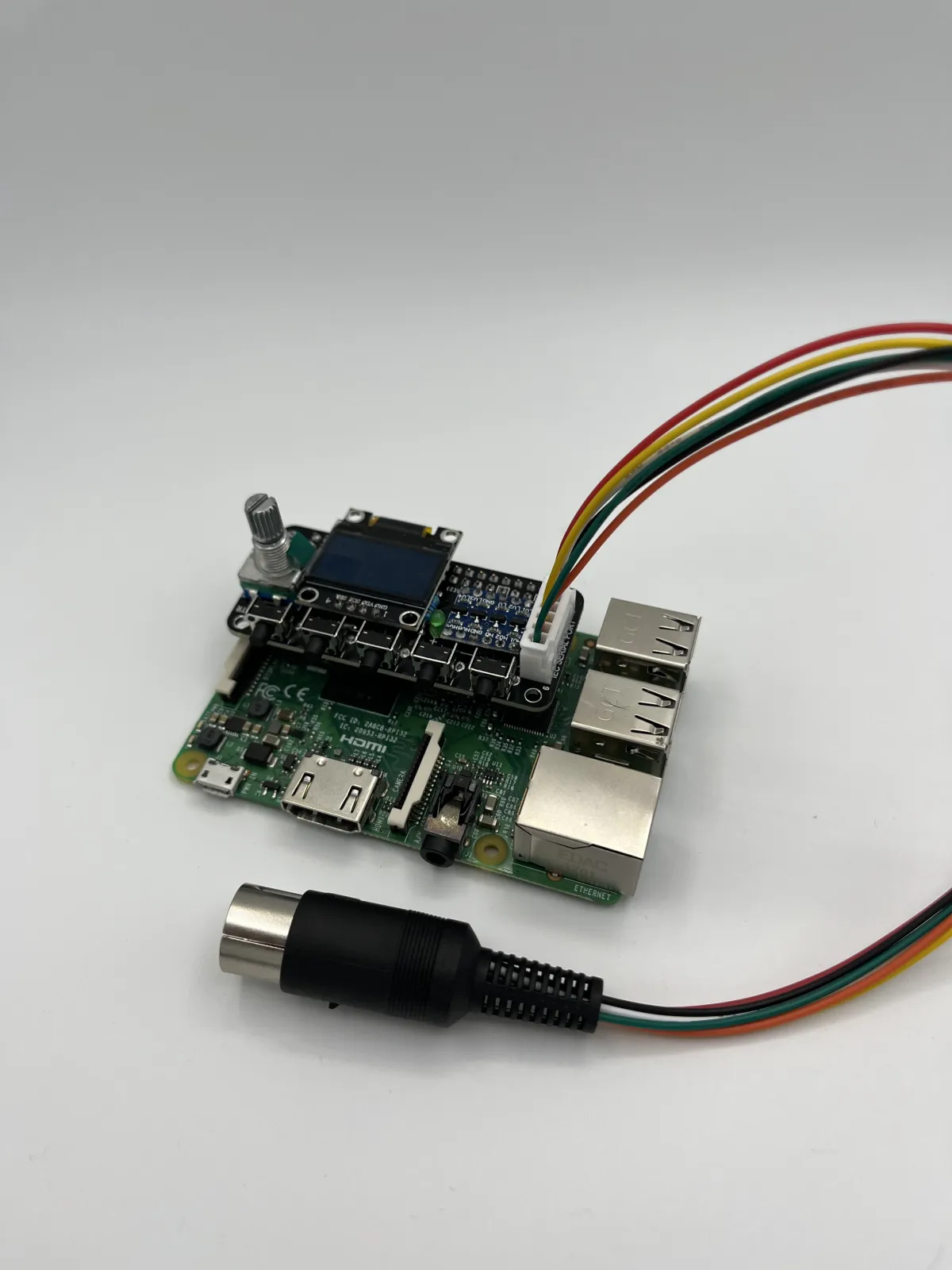 Pi1541 HAT mounted to a Raspberry Pi 2B or 3-series board