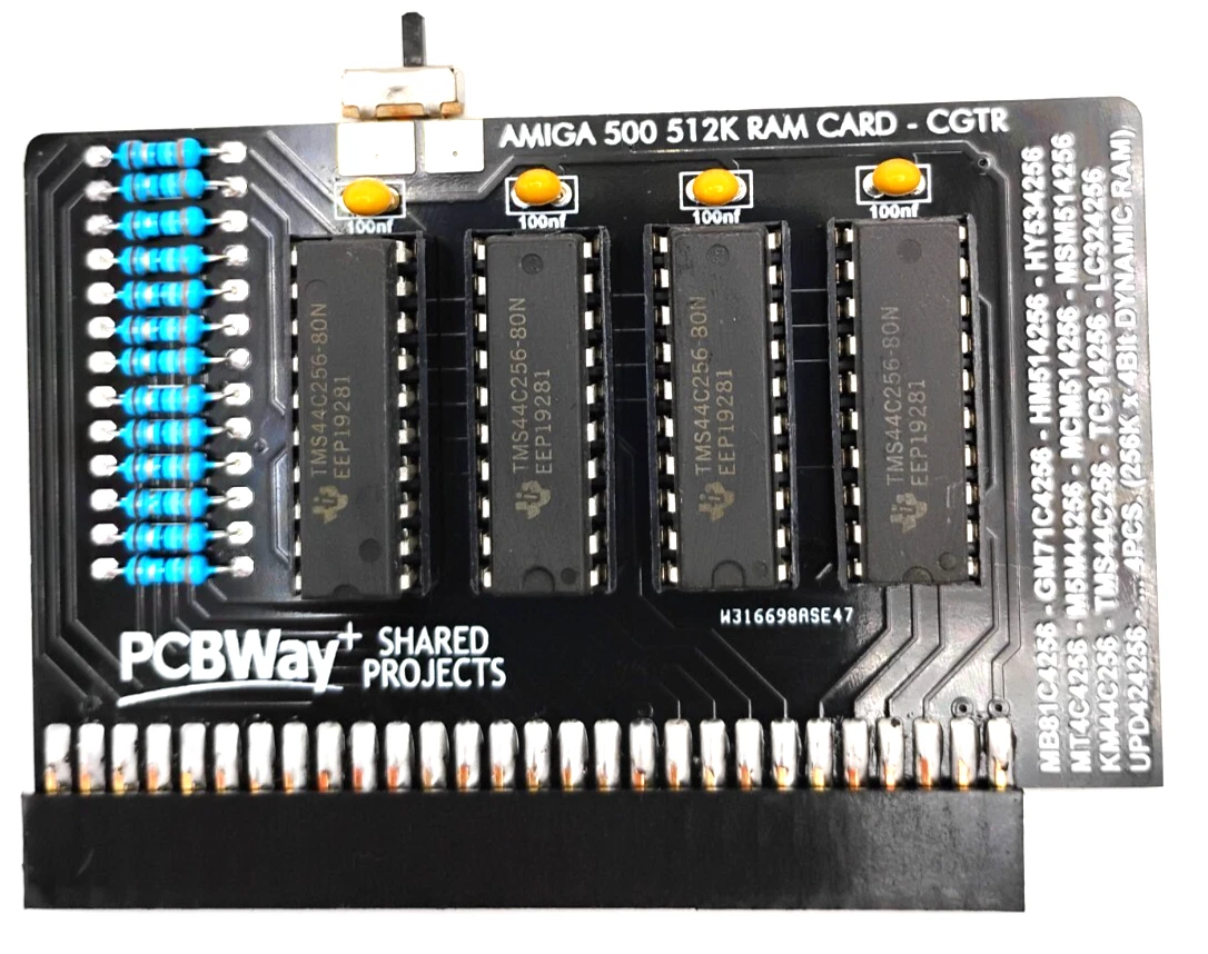 Commodore Amiga 500 512KB RAM Expansion (A501 Clone) - Amiga 500 512KB RAM Expansion + Switch thumbnail 3