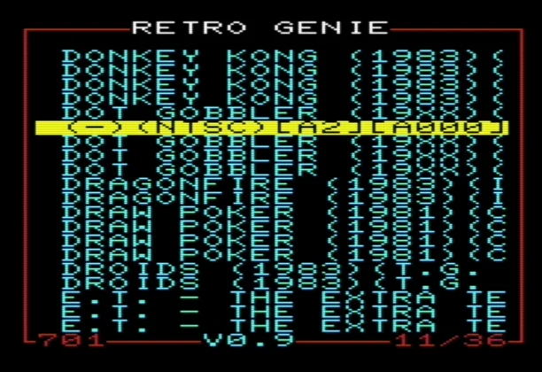 Retro Genie Cartridge for Commodore Vic 20 - White Case thumbnail 4